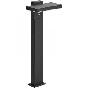 Beliani Borne solaire ext&eacute;rieure LED POPLAR Avec d&eacute;tecteur de mouvement Noir