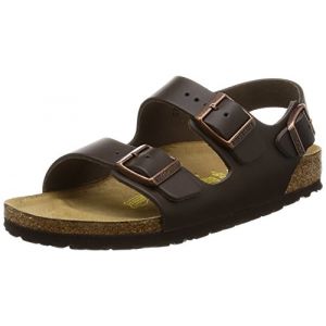 Image de Birkenstock Milano 34103, Sandales mixte adulte - Marron foncé, 40 (étroit) EU