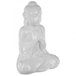 Image de Statuette Céramique "Bouddha" 36cm Gris Prix