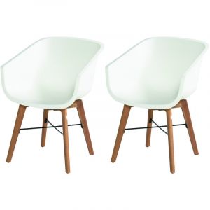 Hartman Chaise de jardin en r&eacute;sine Amalia blanche (lot de 2)