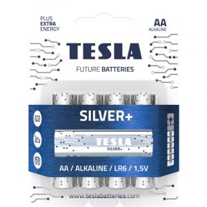 Tesla Batteries - 4 pce Pile alcaline AA SILVER+ 1,5V