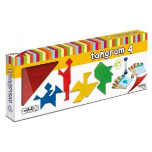 Cayro 4 Tangram en Bois - Jeu d'Ingéniosité - Développement des Compétences Cognitives - Jeu Éducatif - Les Pièces en Bois Encouragent la Créativité et la Résolution de Problèmes - Tous Âges