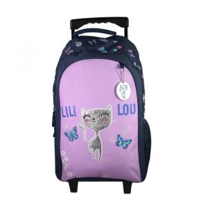 BAGTROTTER Sac à dos à roulettes Lili Lou Violet