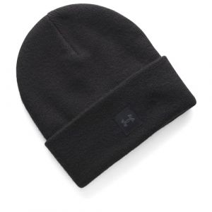 Under Armour Bonnet Halftime Femmes, Bonnet Chaud et Ultra-Doux, Bonnet Femme en Maille côtelée idéal par Temps Froid, Black/Black/Anthracite, OSFM