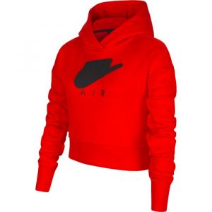 Nike Sweat capuche - Nsw air ft crop hbr - Rouge Fille 8ANS