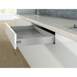 Image de Hettich Kit tiroir coulissant - hauteur 94 mm - arcitech - Décor : Blanc - Longueur : 400 mm