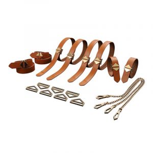 LOCKINK - Set de Contraintes 8 Sangles de Bondage - brun