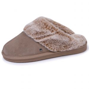 Isotoner Chaussons mules fourrées Femme Beige