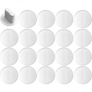 Cyclingcolors 20x bouchon cache trou de montage capuchon plastique oblong 8mm protection recouvrement meuble, Blanc