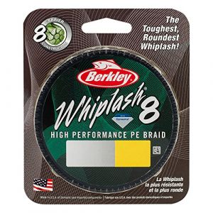 Image de Berkley Whiplash 8 Tresse de pêche, Homme, 648-1446695, Jaune, 300 m