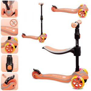 Sun Baby Trottinette pour Enfants de 3 Ans, Trottinette avec LED Roues, Réglage de la Hauteur, Children's Scooter