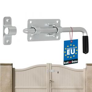 KOTARBAU Verrou de porte de garage - 220 mm - Galvanisé - Avec poignée en caoutchouc