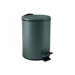 Spirella Poubelle &agrave; p&eacute;dale Acier ADELAR 3L Vert Fonc&eacute; Mat - Vert