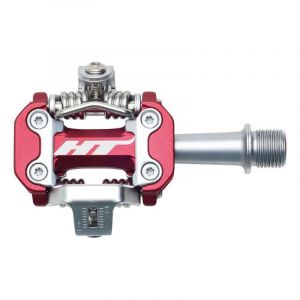 HT Components Pédales automatiques VTT M2 aluminium rouge