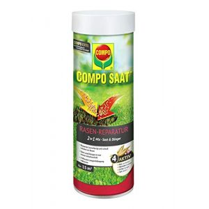Compo 22211 Mélange réparateur de semences et d'engrais pour gazon 360 g pour 15 m²