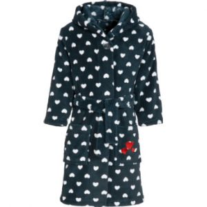 Image de Playshoes Peignoir en laine polaire Coeur marine bleu Gr. 122/128
