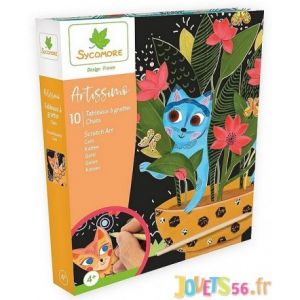 Sycomore COFFRET SCRATCH ART CHATS ARTISSIMO 10 TABLEAUX