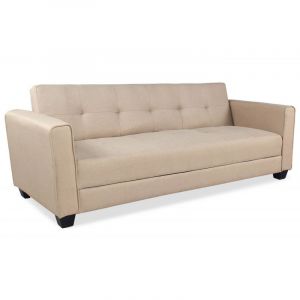 Menzzo Canapé convertible 3 places Clayton Tissu Beige