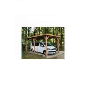 Image de Abri Toit Plat, 650cmx500cm, Bois douglas Français, Carport, Auvent, Abri voiture