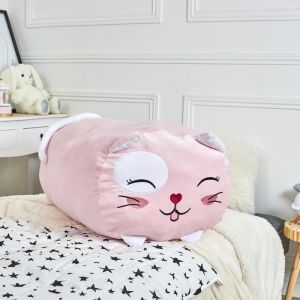 Image de Home Deco Factory - Peluche coussin Chat Xxl rose