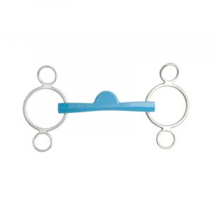 Mors 3 ou 4 anneaux pour cheval réglable demi-lune Metalab Flexi