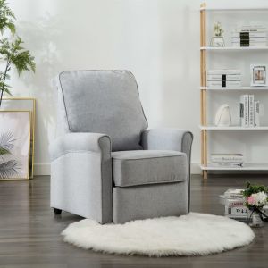 Image de VidaXL Fauteuil Inclinable TV Tissu Gris Clair