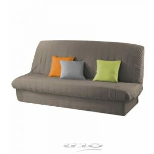 Linge - Housse de clic clac Matelassée Taupe.