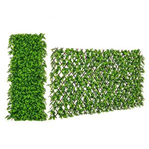 Coast Artificial Ivy Eucalyptus Privacy Screen - 180 x 90 cm - Green - Clôture rétractable pour jardin et balcon en saule et PE
