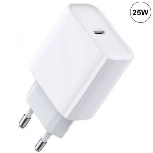 No brand Chargeur Rapide Usb-C 25w Blanc Pour Iphone 17 Pro Max, Iphone 17 Air, Iphone 16, Iphone 16 Plus