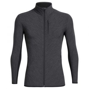 Icebreaker Descender L/S Zip - Veste polaire taille XXL, jet heather /noir