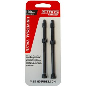 Notubes Stan's Universal Valve tubeless Presta Aluminium 100mm, noir Valves Tubeless