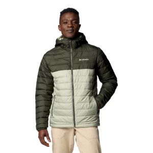 Columbia Powder Lite II Hooded Jacket - Doudoune homme Safari / Greenscape S