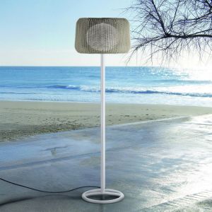 BOVER lampadaire pour ext&eacute;rieur FORA P (Beige chiaro, base in ferro, lampadine escluse - Alluminio, acciaio inossidabile, polietilene, fibra sintetica, cemento.)