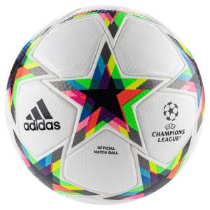 Adidas Ballon Champions League 2022 Pro Ballon de Match - Blanc/Argenté/Turquoise, pointure Ball SZ. 5 - Blanc - Taille Ball SZ. 5
