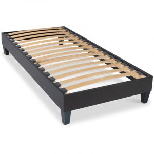 Sommier monolattes Blandice noir - 80 x 200 cm