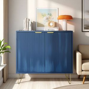 Buffet - TANANT - Buffet Moderne - 2 portes - Bleu - 80x40x78 cm