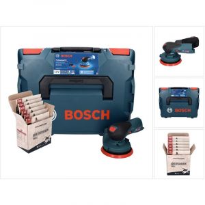 Bosch GEX 12V-125 Professional Ponceuse excentrique sans fil 12 V 125 mm brushless + L-Boxx (0601372100) + Kit de meulage