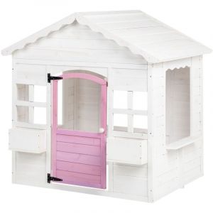 Beliani Cabane de jardin pour enfants NIKAIA Bois de sapin Blanc