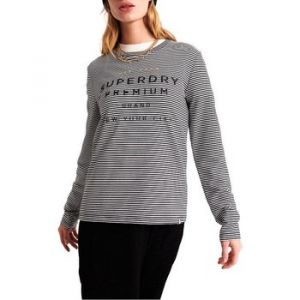 Superdry T-shirt DUNNE STRIPE LS GRAPHIC TOP Noir - Taille EU S,EU M,EU L,EU XL,EU XS