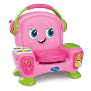 Clementoni Baby 17755 Fauteuil interactif Chante sonne et danse Pink, enfant 12-36 mois, jeu &eacute;ducatif avec lumi&egrave;res et comptines pour apprendre chanter et danser, fabriqu&eacute; en Italie, langue italienne,