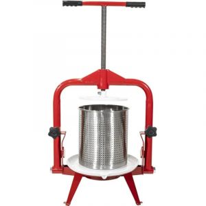 Güde Presse-fruits OP 14 (panier de pressage de 14 litres en acier inoxydable perforé, cadre en acier massif, bac de récupération laqué de qualité alimentaire, pression pivotante, broche en acier