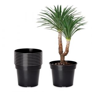 Garronda Pots Horticulture Ronds Pots pour Culture de Plants de Plantes et Fleurs GD-0025 (10 Pièces Noir, ⌀ 45cm H=33,5cm)