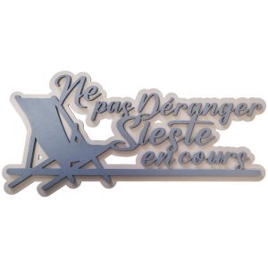 Qualiart - Plaque d&eacute;corative en relief - Ne pas d&eacute;ranger, sieste en cours