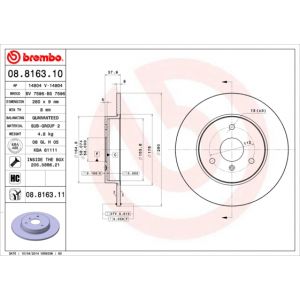 Brembo Jeu de 2 disques de frein (08.8163.11)