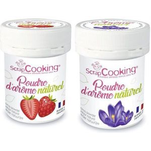 Image de Scrapcooking Arômes alimentaires naturels en poudre - fraise et violette - 2 x 15 g