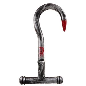 Ptit Clown Crochet de boucher ensanglant&eacute; - re23529 - M&eacute;tal - 16x30x3cm - Rouge