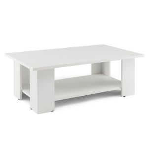 Coast Coffee Table - 2-Layer - Bois - 90 x 52 x 32 cm - Blanc
