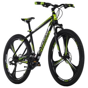 KS Cycling Vélo VTT Semi-Rigide 29'' - Xplicit - Homme - 21 Vitesses - Noir-Vert - Taille de Cadre 53 cm
