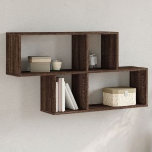 VidaXL Étagère murale chêne marron 100x20x53 cm bois d'ingénierie, étagère flottante, étagère d'exposition murale, panneau d'étagère