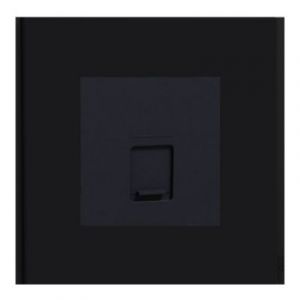 Schneider Electric Unica Déco Signature - Plaque de finition - Gomme noire - 1P (NU600272)